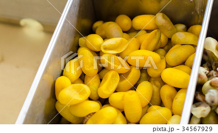 Boiling silkworm cocoon in the pot Boiling silkworm cocoon in the pot 34567929