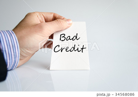 Bad credit text concept Bad credit text concept 34568086