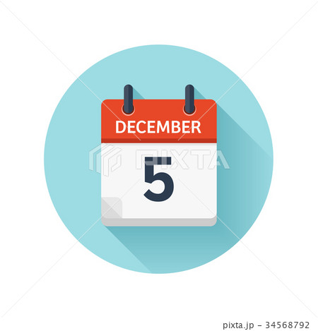 December 5. Vector flat daily calendar icon. Date December 5. Vector flat daily calendar icon. Date 34568792