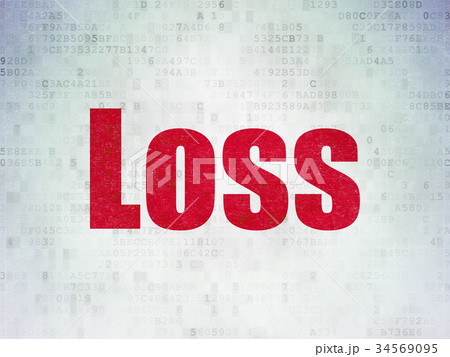 Finance concept: Loss on Digital Data Paper 34569095