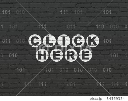 Web development concept: Click Here on wall 34569324
