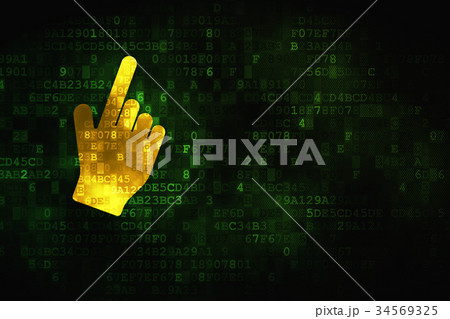 Web design concept: Mouse Cursor on digital 34569325