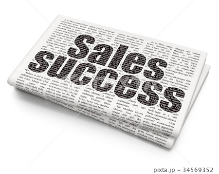 Advertising concept: Sales Success on Newspaper 34569352