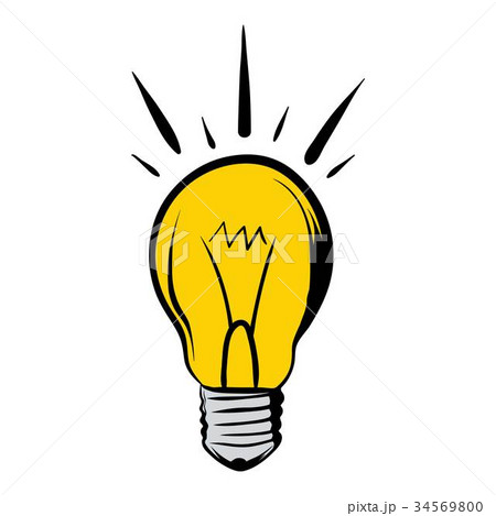 Shining light bulb icon cartoon Shining light bulb icon cartoon 34569800
