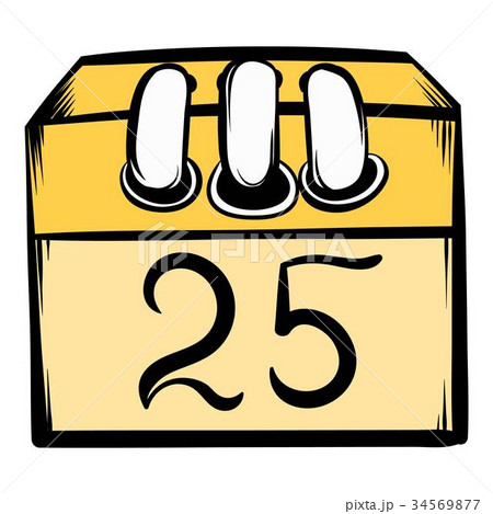 Calendar 25 number icon cartoon Calendar 25 number icon cartoon 34569877