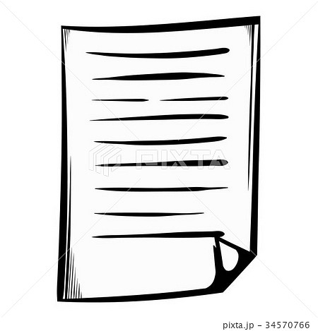 Lined paper icon cartoon Lined paper icon cartoon 34570766