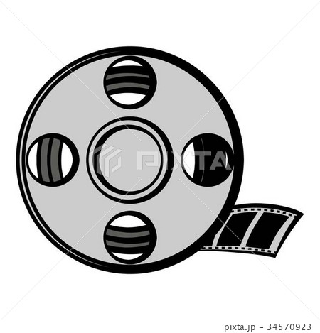 Film reel icon cartoon Film reel icon cartoon 34570923