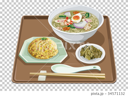 Gomoku soba/half fried rice Gomoku soba/half fried rice 34571132