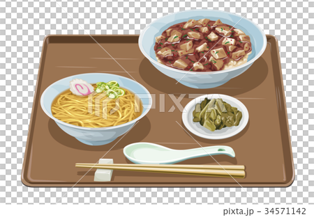 マーボー丼・半ラーメン 34571142