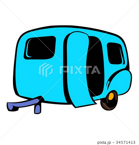 Camping trailer icon, icon cartoon 34571413