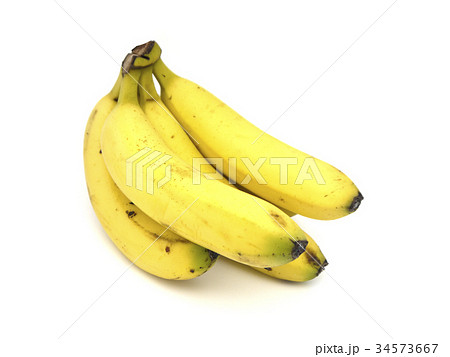 実芭蕉 バナナ 黄色の写真素材