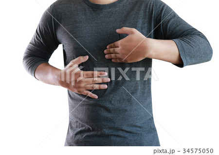 MAN with symptomatic acid reflux , suffering MAN with symptomatic acid reflux , suffering 34575050