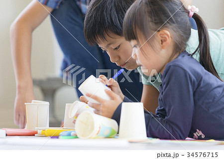 学童保育　図画工作 34576715