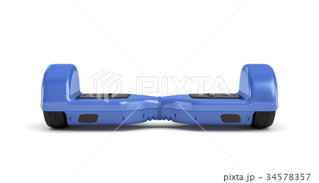3d rendering of a single blue hoverboard in front 3d rendering of a single blue hoverboard in front 34578357