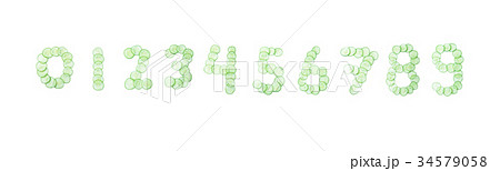 Letters and numbers alphabet of cucumbers Letters and numbers alphabet of cucumbers 34579058