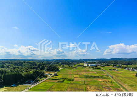 千葉県茂原市の圏央道付近を空撮 千葉県茂原市の圏央道付近を空撮 34580989
