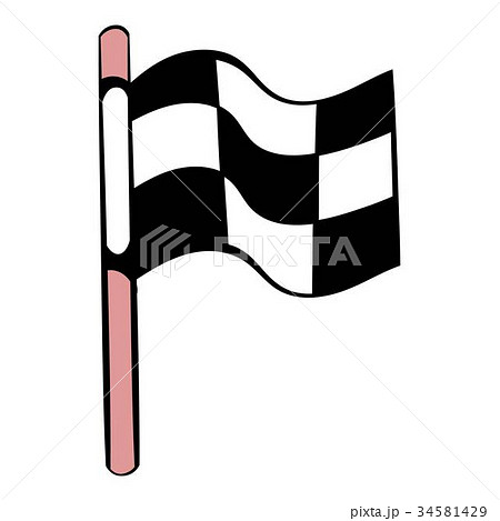 Racing checkered flag icon, icon cartoon Racing checkered flag icon, icon cartoon 34581429