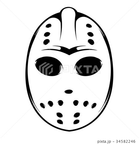 Hockey mask icon, icon cartoon 34582246