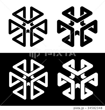 cube 3d frame black simple shape 34582348