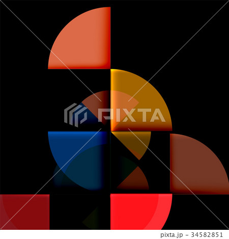 Circle elements on black background 34582851