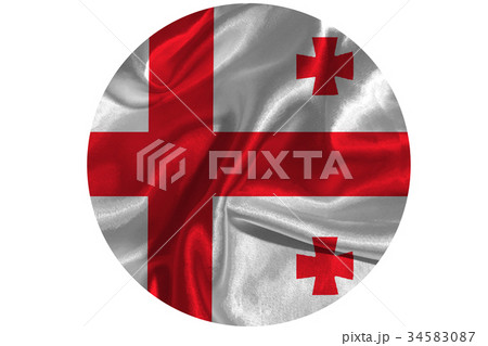 Georgia national flag 3D illustration symbol. Georgia national flag 3D illustration symbol. 34583087