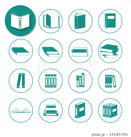 Green book vector icons Green book vector icons 34585704