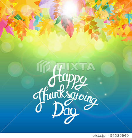 Happy Thanksgiving Day Background with Shiny Happy Thanksgiving Day Background with Shiny 34586649