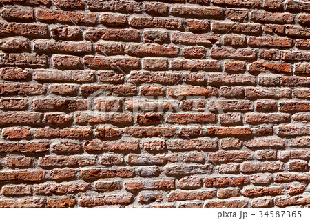 Real brick wall texture background material of Real brick wall texture background material of 34587365