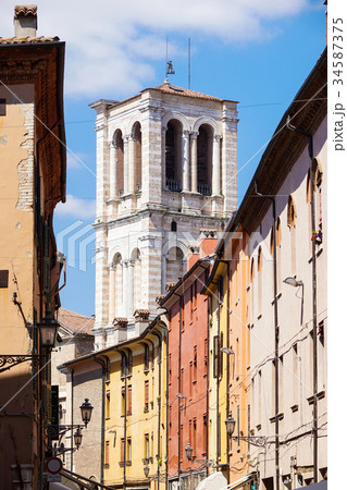 Picturesque view on a beautiful small historic 34587375