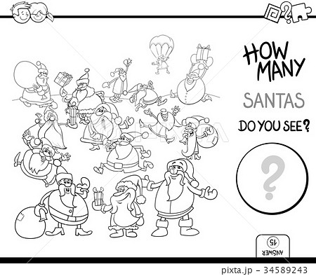 how many santas game coloring book how many santas game coloring book 34589243