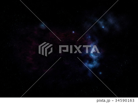 Small part of an infinite star field. 3D rendering 34590163