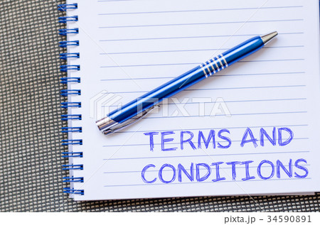 Terms and conditions write on notebook 34590891