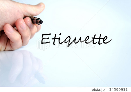 Etiquette text concept Etiquette text concept 34590951