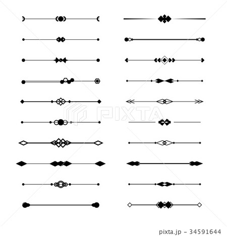 Calligraphy border divider frame design element i 34591644