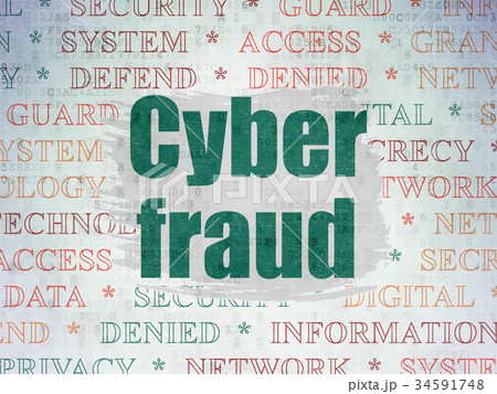 Protection concept: Cyber Fraud on Digital Data Protection concept: Cyber Fraud on Digital Data 34591748