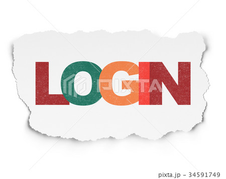 Security concept: Login on Torn Paper background Security concept: Login on Torn Paper background 34591749