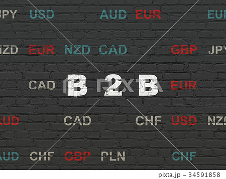 Finance concept: B2b on wall background Finance concept: B2b on wall background 34591858