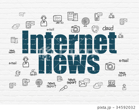 News concept: Internet News on wall background News concept: Internet News on wall background 34592032
