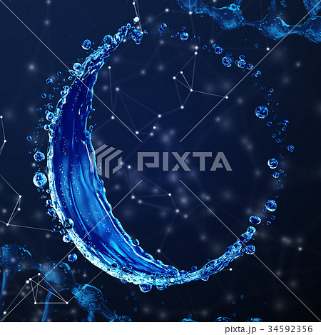 3D detailed illustration of a drop of water. 3D detailed illustration of a drop of water. 34592356