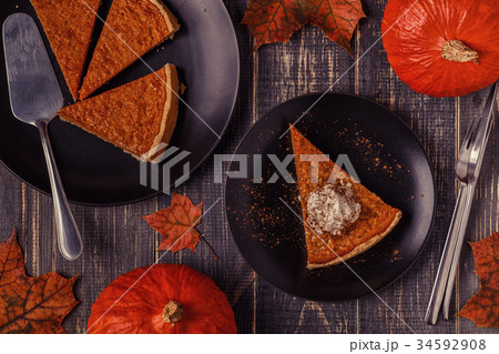 Homemade Pumpkin Pie for Thanksgiving. 34592908