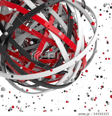 3d sphere of multicolored rings in cloud from 3d sphere of multicolored rings in cloud from 34593325