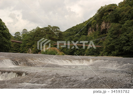 吹割の滝(浮島橋と吹割橋) 吹割の滝(浮島橋と吹割橋) 34593782