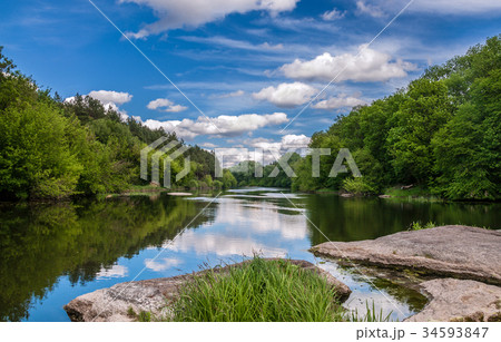 Summer landscape of the river. Summer landscape of the river. 34593847
