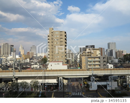 品川神社　品川富士からの眺め 34595135