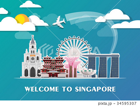 Singapore Landmark Global Travel And Journey. 34595307