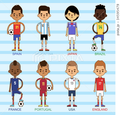 National Euro Cup soccer football teams vector 34595479