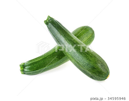 zucchini isolated on white background zucchini isolated on white background 34595946