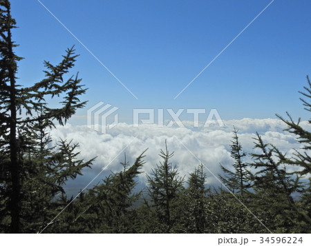 富士山五合目からの雲海 富士山五合目からの雲海 34596224