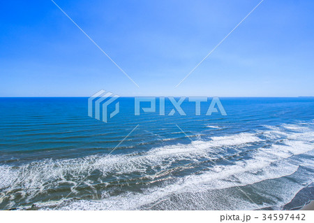 山武郡九十九里町 不動堂海水浴場付近を空撮 山武郡九十九里町 不動堂海水浴場付近を空撮 34597442