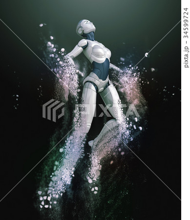 Robot-android shattered into dust 34599724
